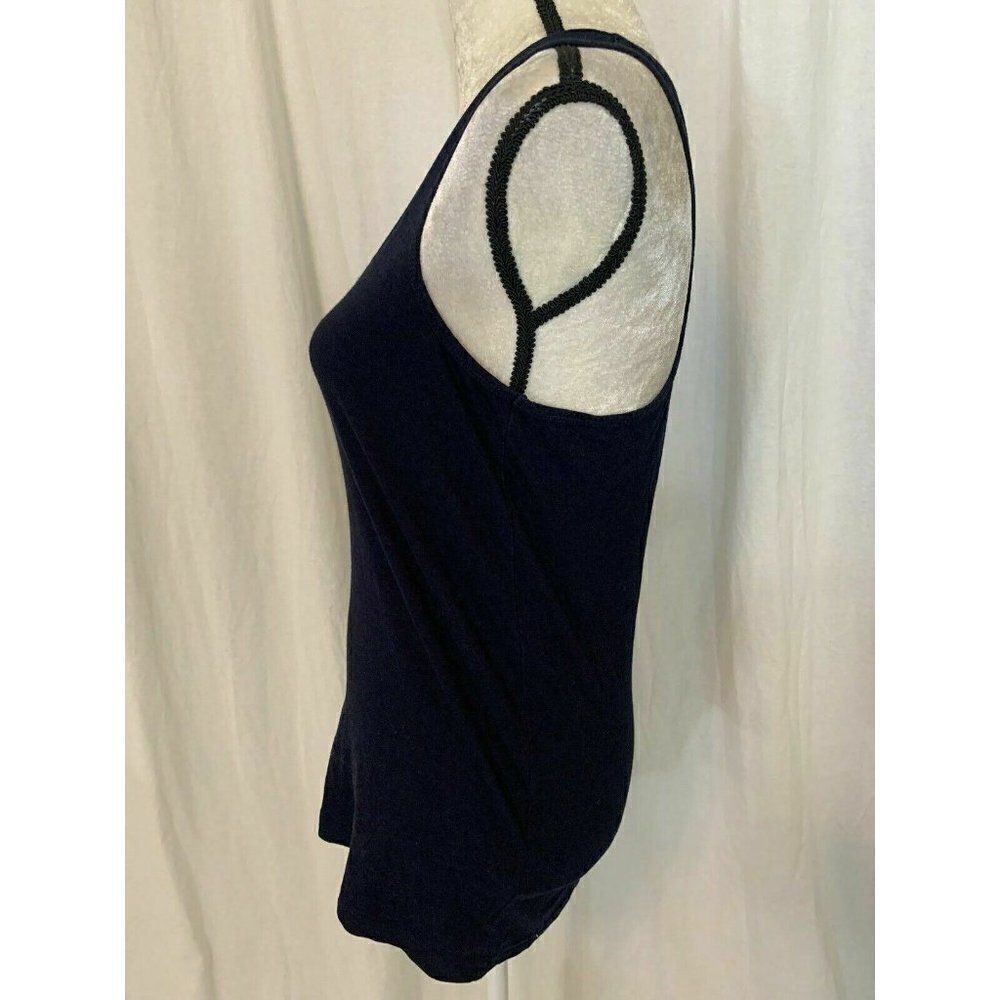 J Crew Navy Blue Scoop Neck Jersey Tank top - Picture 4 of 8